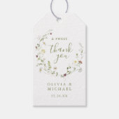 Sage Green Wildblume Rustic Boho vielen Dank für I Geschenkanhänger (Vorderseite)