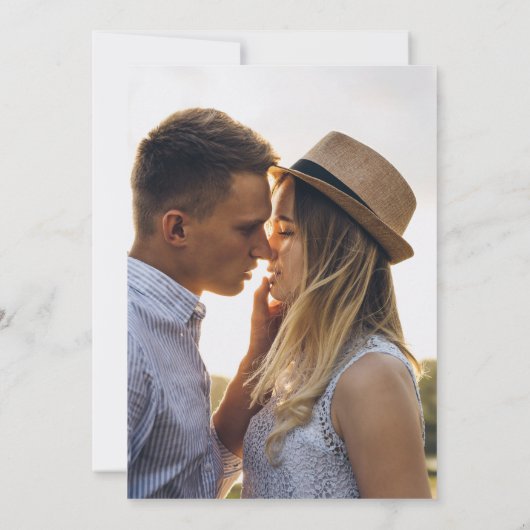 Sage Green Wildblume Rustic Boho Wedding Foto Einladung (Rückseite)