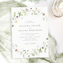 Sage Green Wildblume Rustic Boho Wedding Foto