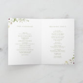 Sage Green Wildblume Rustic Boho Wedding Monogram Programm (Innenseite)