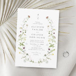 Sage Green Wildblume Rustic Boho Wedding Monogramm Einladung<br><div class="desc">Eleganter,  zarter Wasserfarbenkörper umrahmt Ihre Veranstaltungsdetails,  mit einigen Monogrammen oben. Pastellfarben,  gelb,  weiß,  sage grün,  staubige Rose,  rosa,  bordeauxrot,  botanisches Grün,  schlicht und romantisch. Große blumengeschmückte Hochzeitsfeiern für moderne rustikale Hochzeiten,  Hochzeiten im Garten und Hochzeiten im Frühling und Sommer.</div>