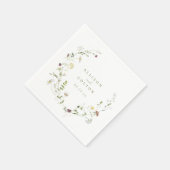 Sage Green Wildblume Rustic Boho Wedding Napkins Serviette (Ecke)