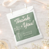Sage Green Wildblume Wedding Danke Geschenktütchen (Ausgeschnitten)