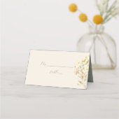 Sage Green Wildblume Wedding Platzkarte (Vorderseite)