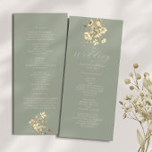 Sage Green Wildblume Wedding Program Programm
