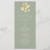 Sage Green Wildblume Wedding Program Programm (Vorderseite)
