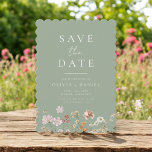 Sage Green Wildblumen Boho Save the Date<br><div class="desc">Diese elegante boho Save the Date minimalistische Wildblume Einladung ist der perfekte Weg, Ihre kommenden Nuptials auf stilvolle und erschwingliche Weise bekannt zu geben. Die Einladung zeichnet sich durch ein einfaches Design mit einer Wildblume und einem modernen Schriftart aus. Die Einladung ist mit Ihren eigenen Texten und Details individuell anpassbar...</div>
