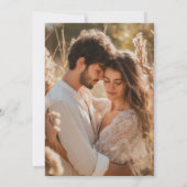 Sage Green Wildblumen und Pampas Boho Foto Einladung (Rückseite)