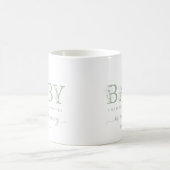 Sage Green Wildflower Baby Announcement Coffee Mug Kaffeetasse (Mittel)