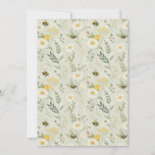 Sage Green Wildflower Custom Parents to Bee Shower Einladung (Rückseite)