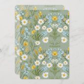 Sage Green Wildflower Feiertagskarte (Vorne/Hinten)