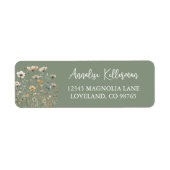 Sage Green Wildflower Floral Return Address (Vorne)