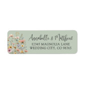 Sage Green Wildflower Floral Return Address (Vorne)