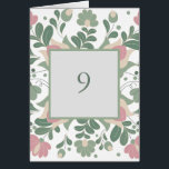 Sage Green Wildflower Folk Wedding<br><div class="desc">Elegant sage green wildflower wedding stationery inspired by Hungarian folk floral motifs. This botanical table number design is perfect for rustic garden weddings, countryside receptions and romantic outdoor celebrations. The soft sage green palette with delicate blush pink floral accents creates a refined and timeless wedding table setting that pairs beautifully...</div>
