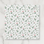 Sage Green Wildflower Wedding Favor Geschenkanhänger (Rückseite)