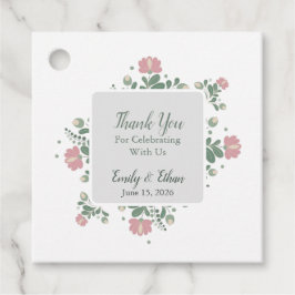 Sage Green Wildflower Wedding Favor Geschenkanhänger