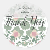 Sage Green Wildflower Wedding Favor Sticker (Vorderseite)