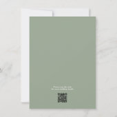 Sage Green Wildflower Wedding Save The Date (Rückseite)