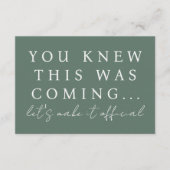 Sage Green Will You Be My Bridesmaid Proposal Card Einladung (Vorderseite)