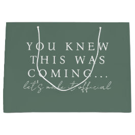 Sage Green Will You Be My Bridesmaid Proposal Große Geschenktüte