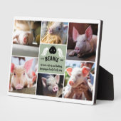 Sage Green Wings Pig Snout Memorial Foto Collage Fotoplatte (Seite)