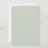 Sage Green Wir Got Verheiratete Hochzeitsempfehlun Einladung (Rückseite)