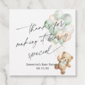 Sage Green Wir können frühzeitig warten Geschlecht Geschenkanhänger (Rückseite)