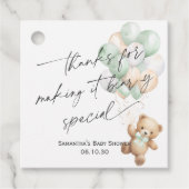 Sage Green Wir können frühzeitig warten Geschlecht Geschenkanhänger (Vorderseite)