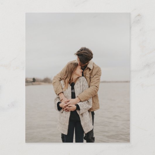 Sage Green Wir sind Verlobte Verlobung Ankündigung (Rückseite)