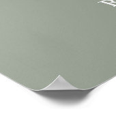 Sage Green Wir sind Verlobte Verlobung Willkommens Poster (Ecke)