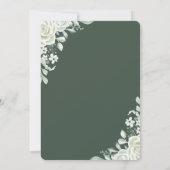 Sage Green Wird Greenery Gold Wedding Einladung (Rückseite)