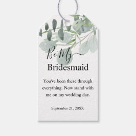 Sage Green wird mein Bridesmaid-Geschenketikett se Geschenkanhänger