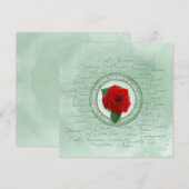 Sage Green with Red Rose Empowerment Quote (Vorne/Hinten)