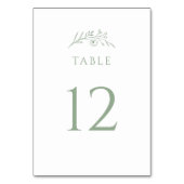 Sage Green Wldflower Wedding Tischnummer (Vorderseite)