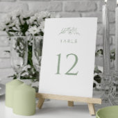 Sage Green Wldflower Wedding Tischnummer