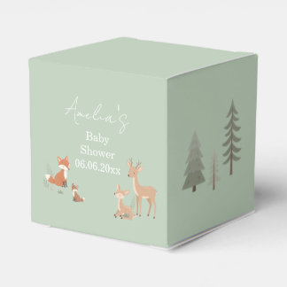 Sage Green Woodland Animal Baby Shower  Geschenkschachtel