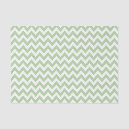 Sage Green ZigZag / Zickzack Muster Seidenpapier (Vorderseite)