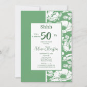 Sage Green zum Geburtstag Einladung (Vorderseite)