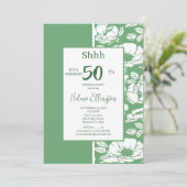 Sage Green zum Geburtstag Einladung (Stehend Vorderseite)