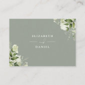 Sage Greenerity String Lights wünschend gute Hochz Begleitkarte (Rückseite)