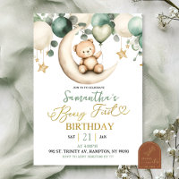 Sage Greenery Beary Erster Geburtstag