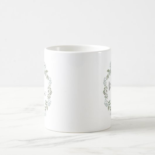 Sage Greenery Botanische Kranzmutter des Bräutigam Kaffeetasse (Mittel)