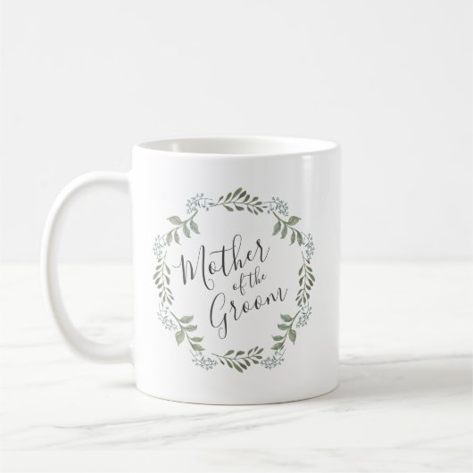 Sage Greenery Botanische Kranzmutter des Bräutigam Kaffeetasse (Links)
