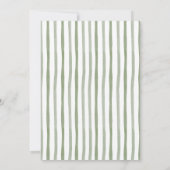 Sage Greenery Bow Coquette Bear Baby Shower Einladung (Rückseite)