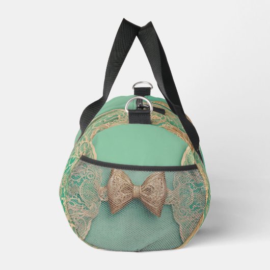 Sage Greenery Bow Krawatte Kunst Duffle Bag (Rechts)