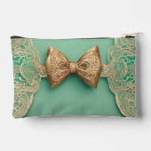 Sage Greenery Bow Krawatte Kunst Zubehörtasche (Rückseite)