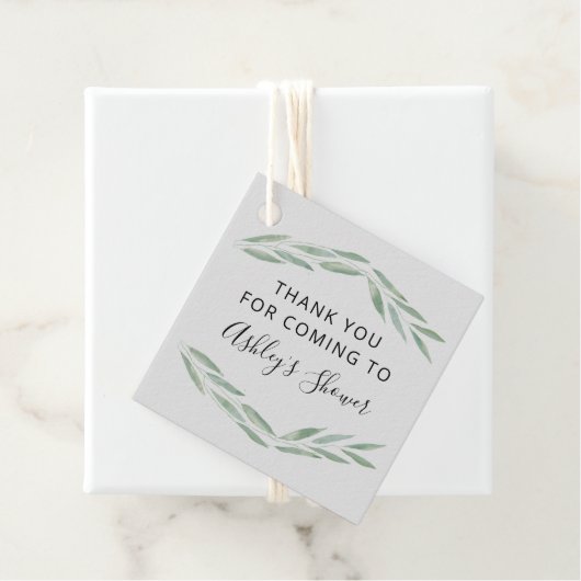Sage Greenery Brautparty Vielen Dank Geschenkanhänger (Beispiel)