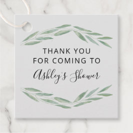 Sage Greenery Brautparty Vielen Dank Geschenkanhänger