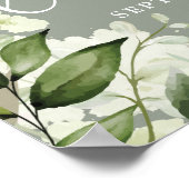 Sage Greenery Bridal Luncheon Begrüßungszeichen Poster (Ecke)