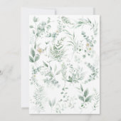 Sage Greenery Bridal Shower Invitation Einladung (Rückseite)